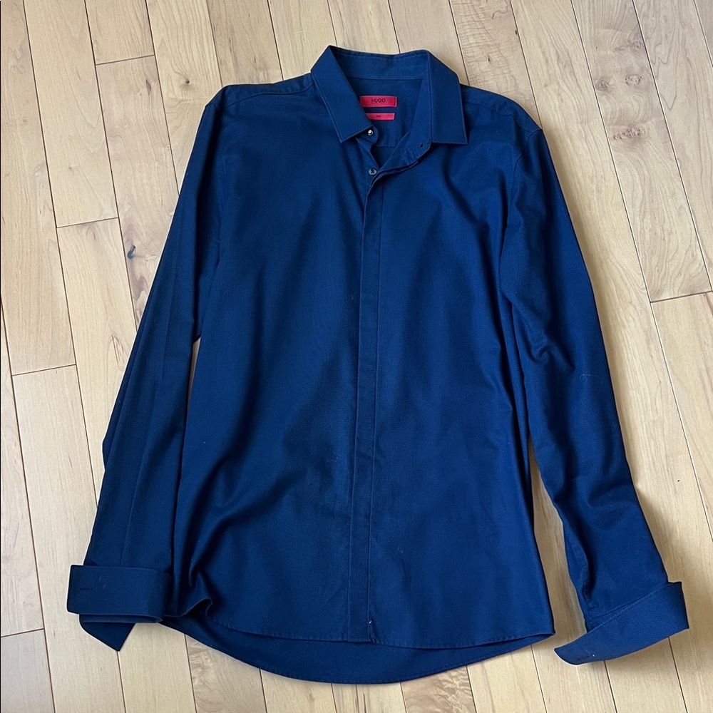Hugo Boss Deep Blue Dress Cufflinks Shirt